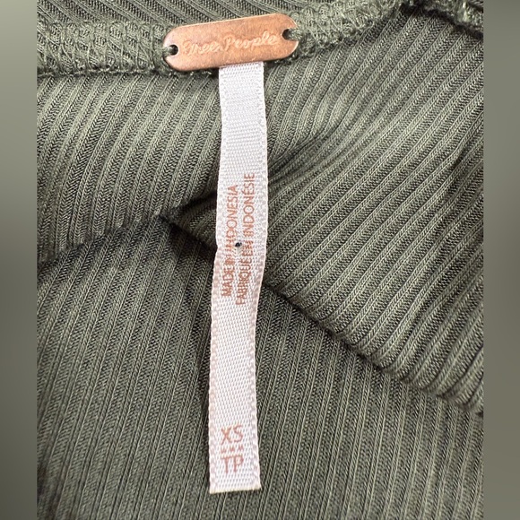 FREE PEOPLE Shimmy Shake  Olive Green Women's Top Size XS - Picture 6 of 6